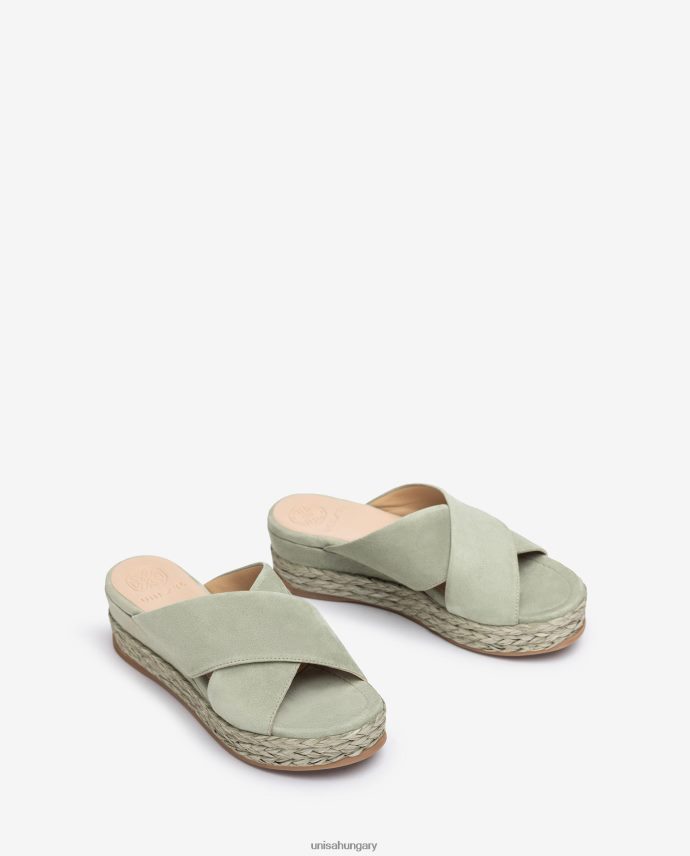Unisa velúr szandál áthúzható pántokkal nők J4PJX0814 zöld