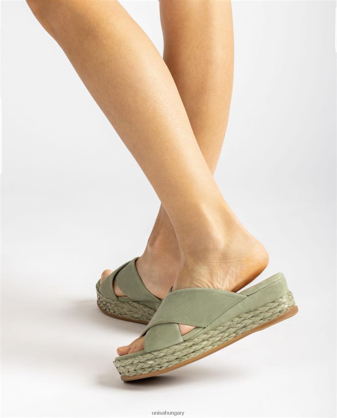 Unisa velúr szandál áthúzható pántokkal nők J4PJX0814 zöld