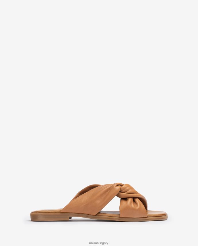 Unisa lapos crossover pántos szandál nők J4PJX063 barna
