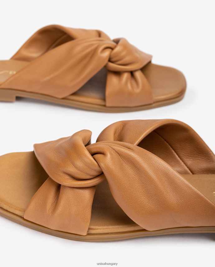 Unisa lapos crossover pántos szandál nők J4PJX063 barna