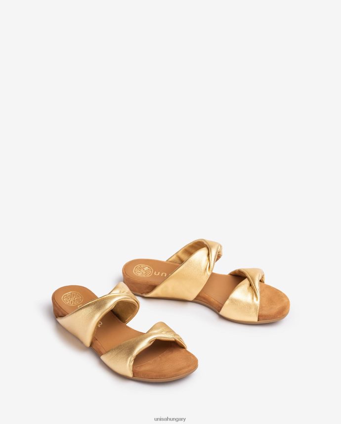 Unisa lapos metál hatású bőr szandál nők J4PJX011 kecses