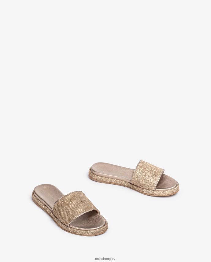 Unisa lapos szandál széles vámpírral nők J4PJX031 bronz