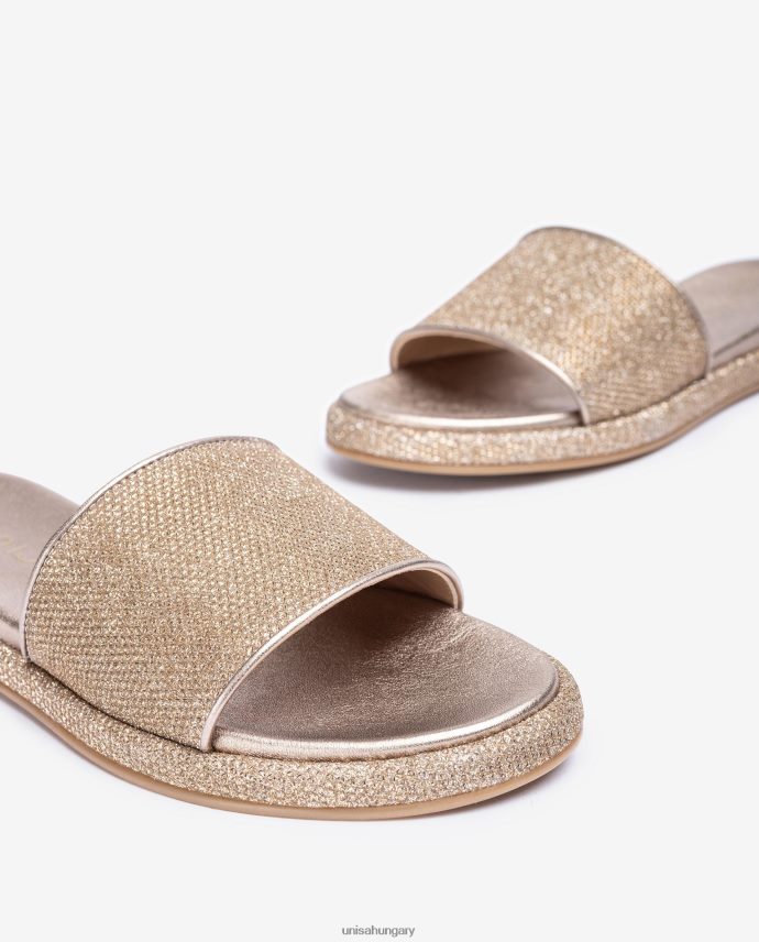 Unisa lapos szandál széles vámpírral nők J4PJX031 bronz