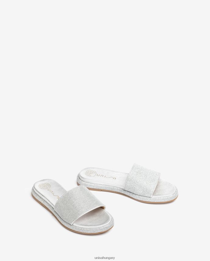 Unisa lapos szandál széles vámpírral nők J4PJX032 ezüst