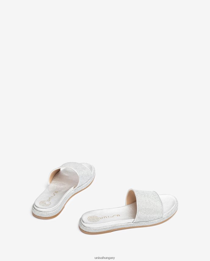 Unisa lapos szandál széles vámpírral nők J4PJX032 ezüst
