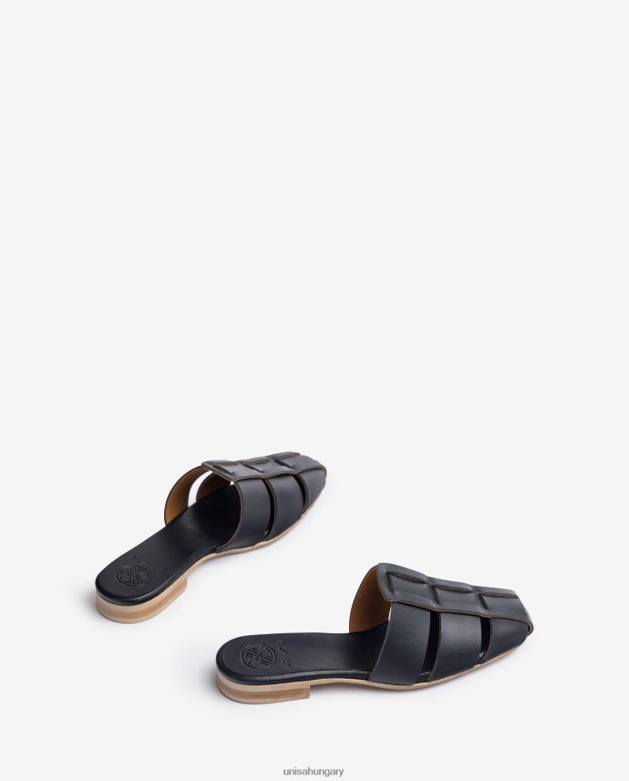 Unisa perforált bőr szandál nők J4PJX0397 fekete