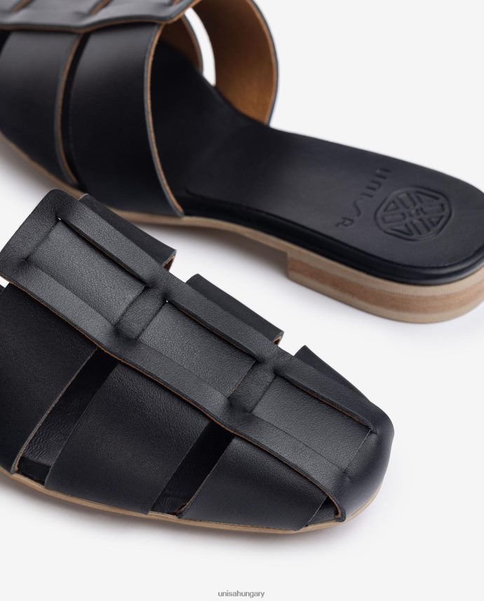 Unisa perforált bőr szandál nők J4PJX0397 fekete