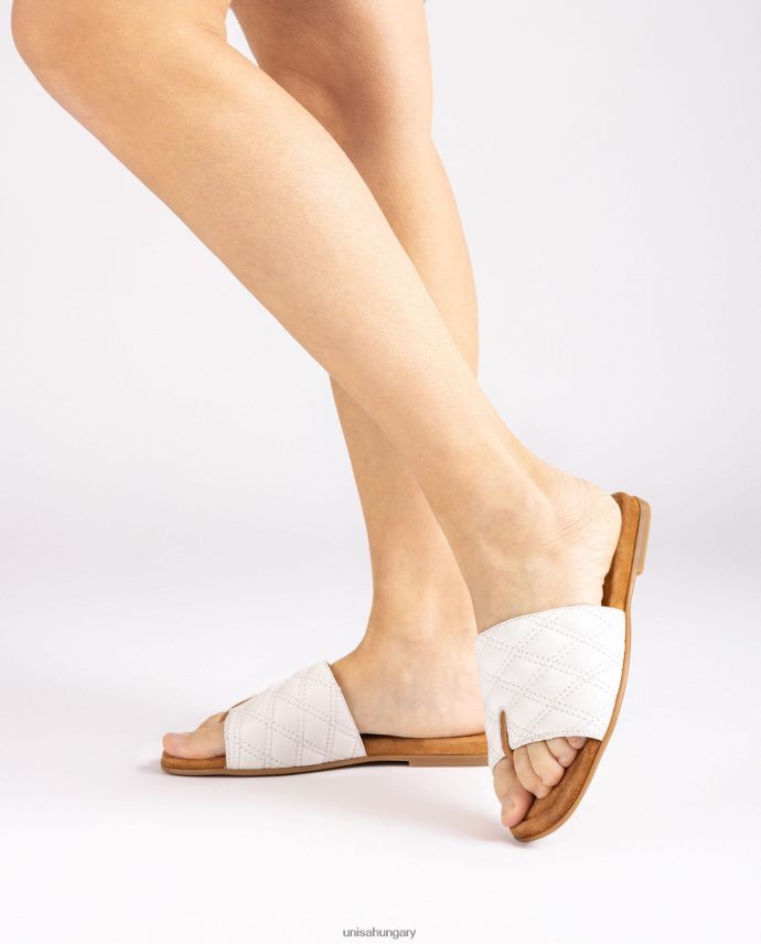 Unisa szögletes orrú szandál nők J4PJX060 fehér