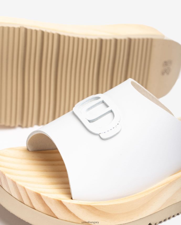 Unisa szandál fa hatású talppal nők J4PJX0352 fehér