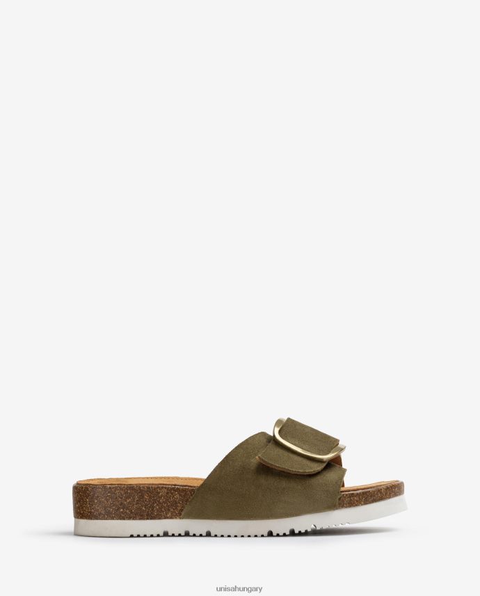 Unisa velúr szandál csattal nők J4PJX0326 zöld