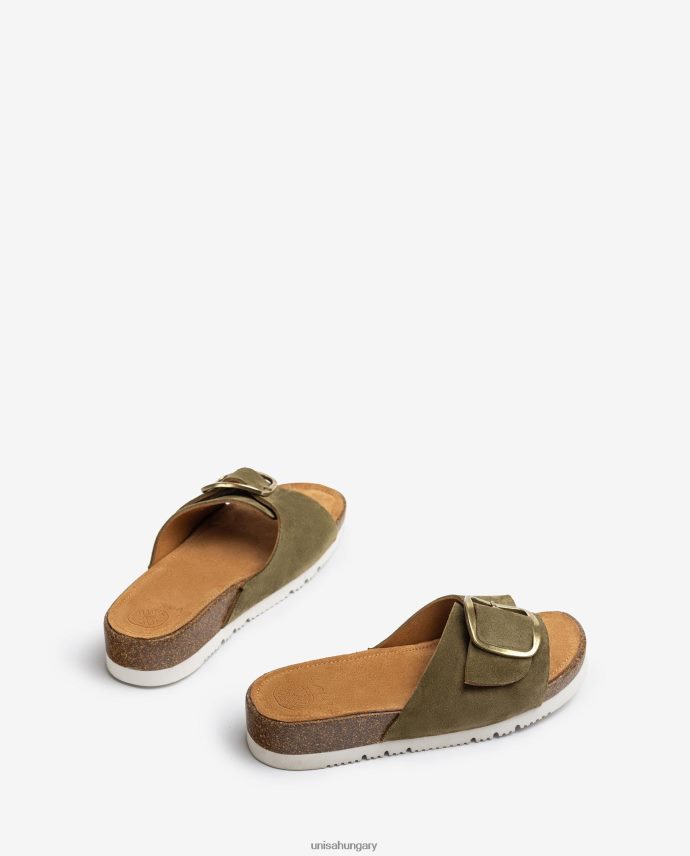 Unisa velúr szandál csattal nők J4PJX0326 zöld