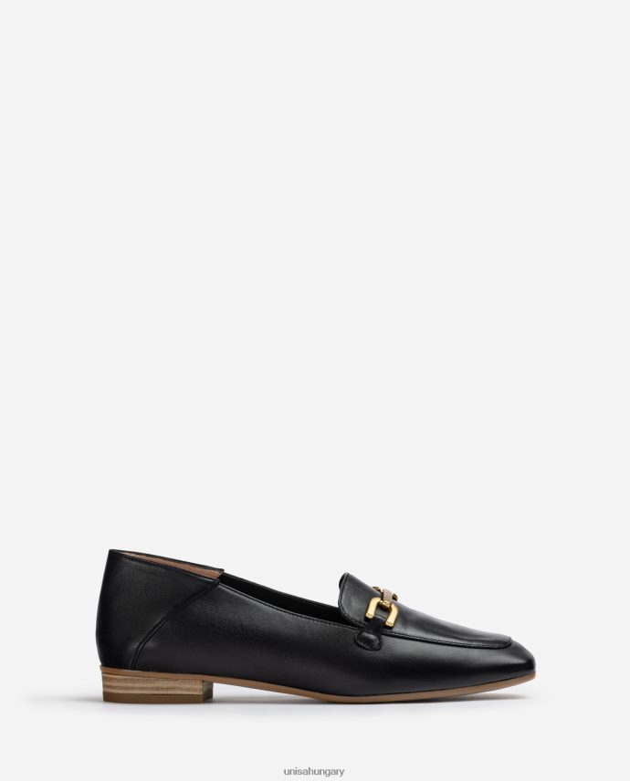 Unisa bőr naplopók szegéllyel nők J4PJX0628 fekete