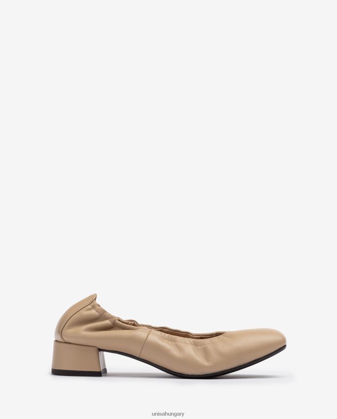 Unisa ráncos szegélyű cipő nők J4PJX01296 bézs