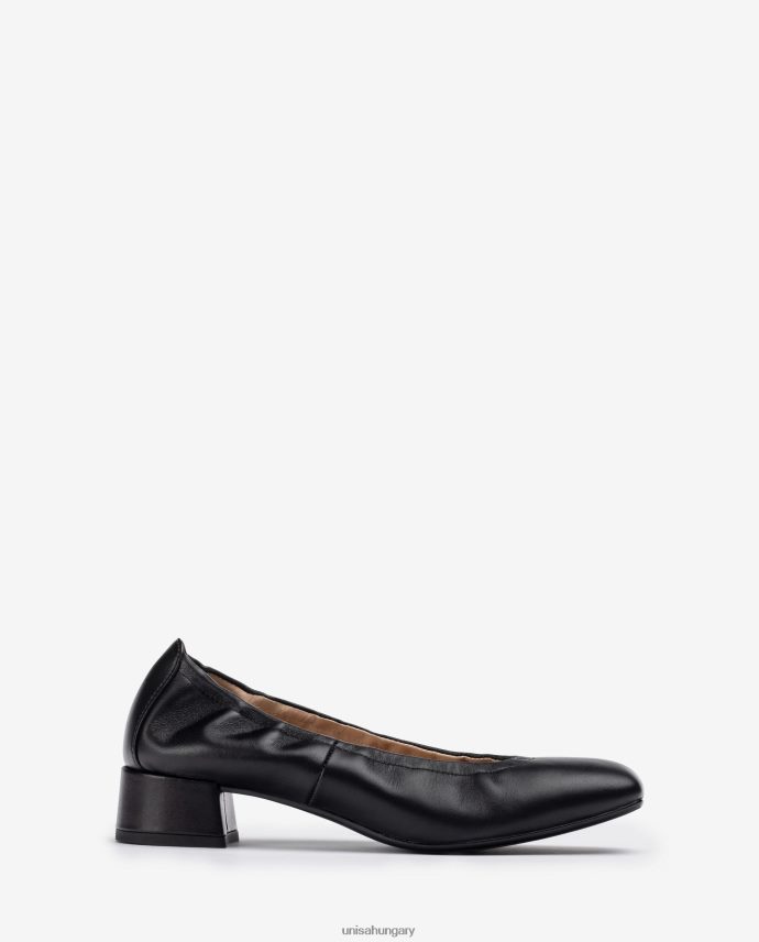 Unisa ráncos szegélyű cipő nők J4PJX01297 fekete