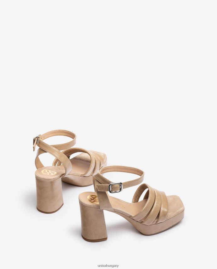 Unisa csattal ellátott bőr szandál nők J4PJX0321 divat