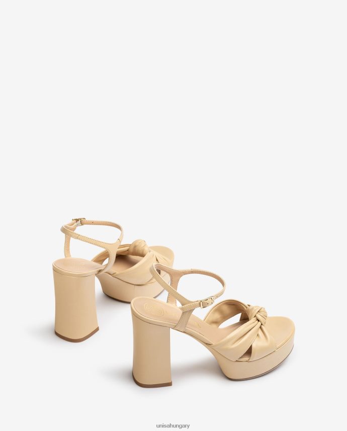 Unisa magassarkú és platformszandál nők J4PJX0402 bézs