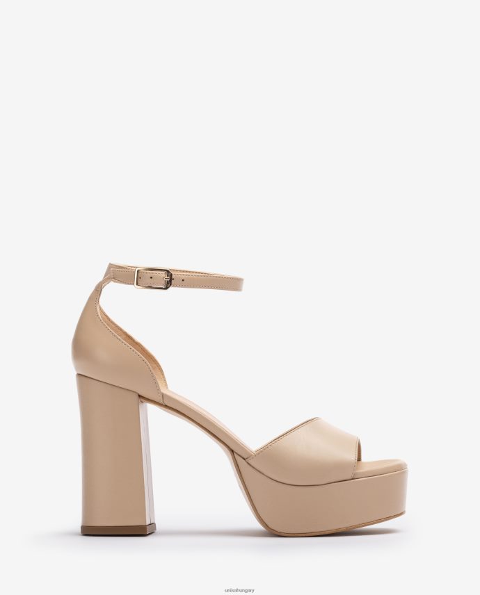 Unisa szögletes orrú szandál emelvénnyel nők J4PJX056 bézs