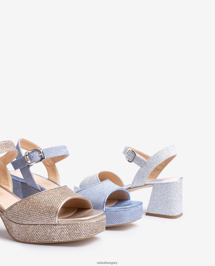 Unisa szandál sarokkal és platformmal nők J4PJX0212 bronz