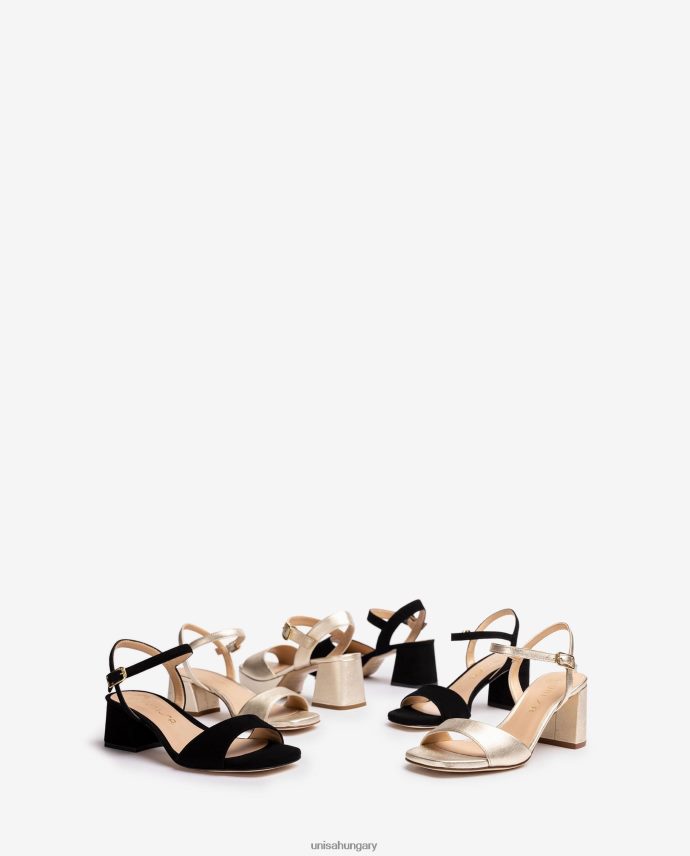 Unisa szandál sarokkal és platformmal nők J4PJX0215 fekete