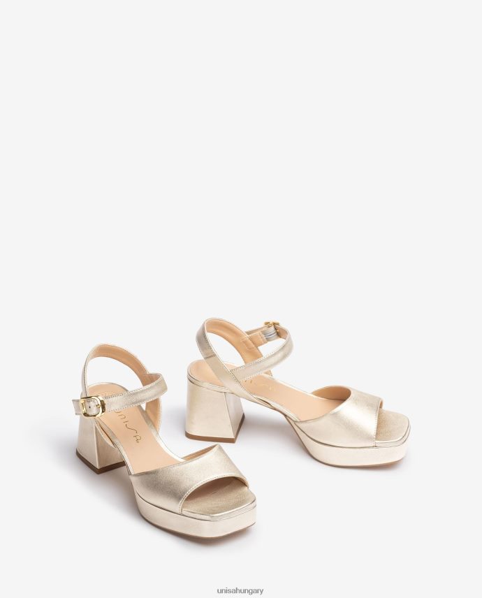 Unisa szandál sarokkal és platformmal nők J4PJX0216 Arany