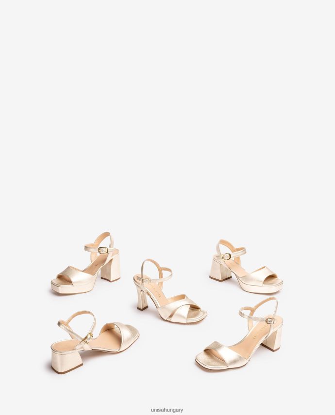 Unisa szandál sarokkal és platformmal nők J4PJX0216 Arany
