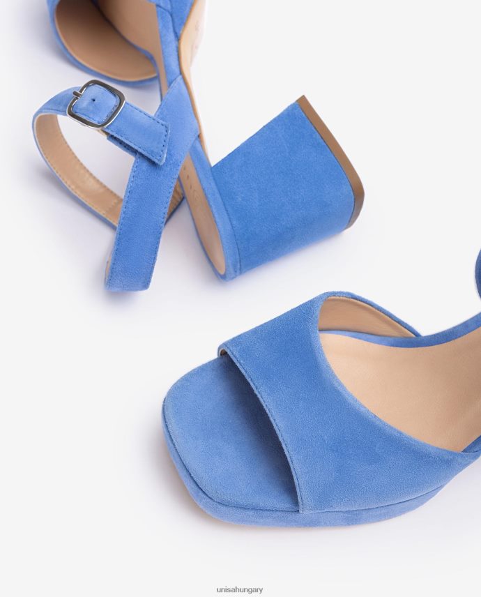 Unisa szandál sarokkal és platformmal nők J4PJX068 kék