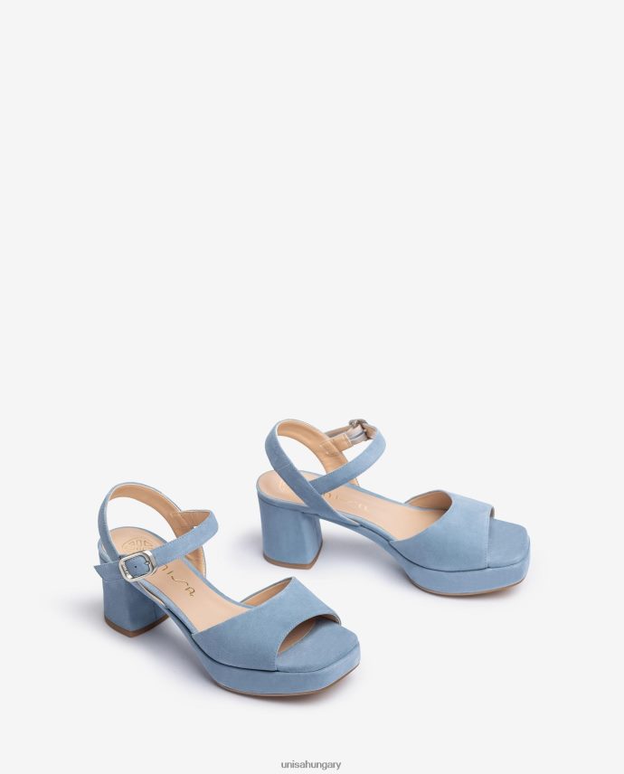 Unisa velúr szandál csattal nők J4PJX0437 kék