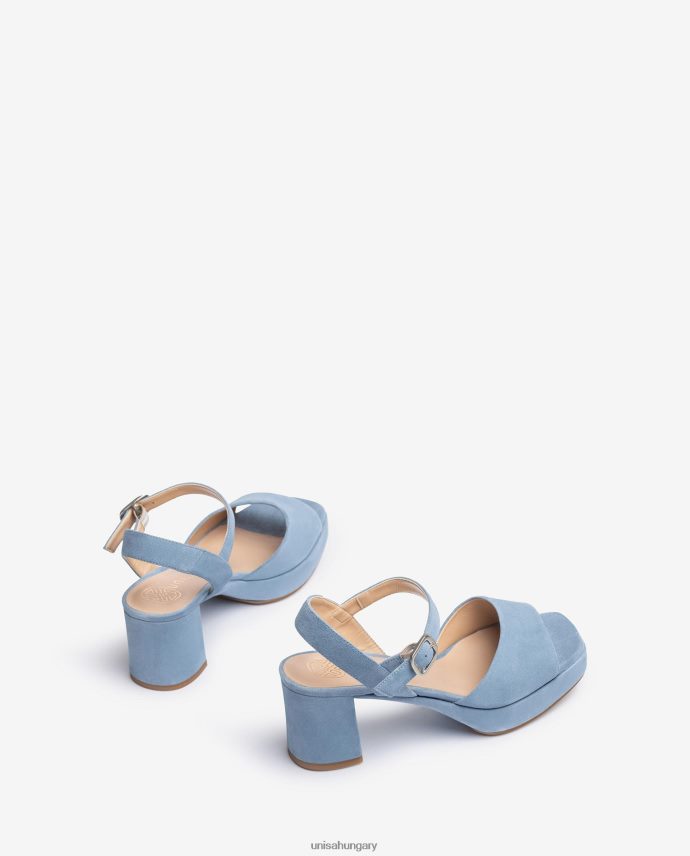 Unisa velúr szandál csattal nők J4PJX0437 kék