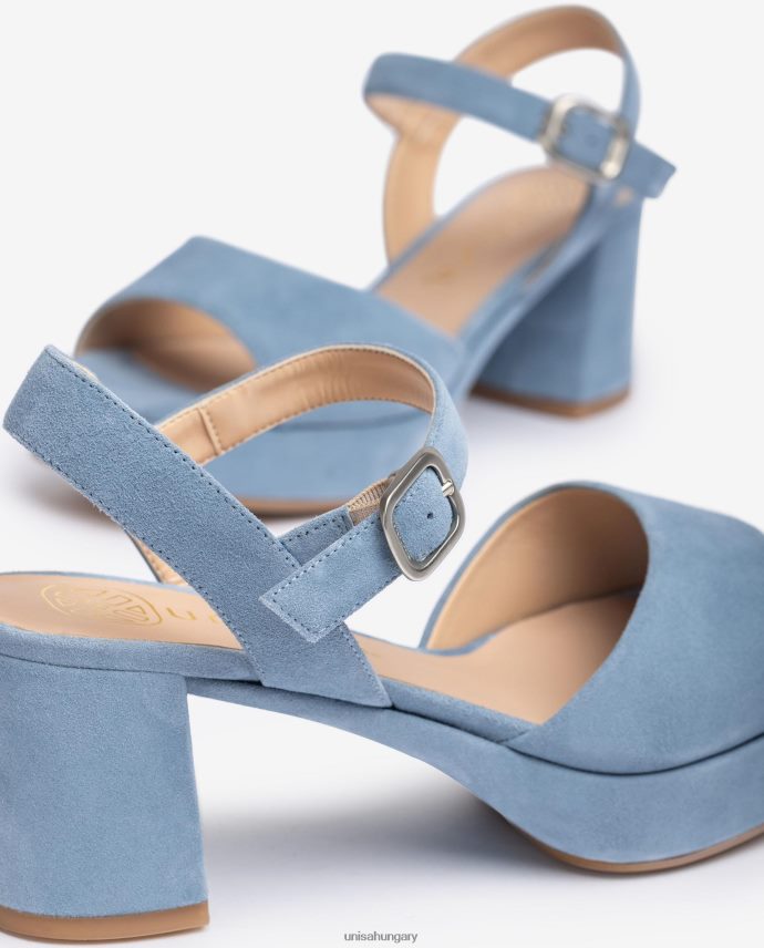 Unisa velúr szandál csattal nők J4PJX0437 kék