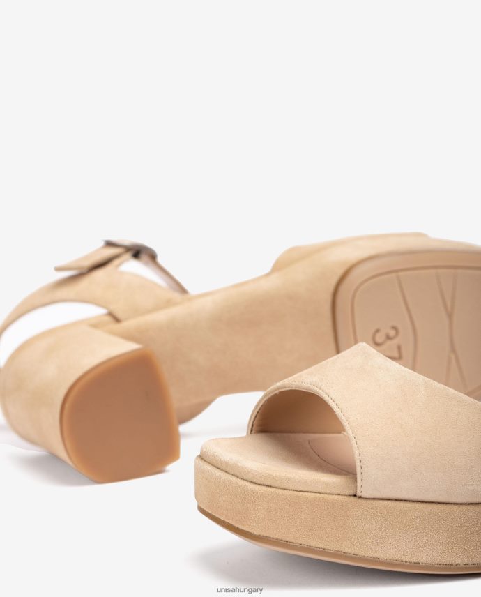 Unisa velúr szandál csattal nők J4PJX0438 bézs