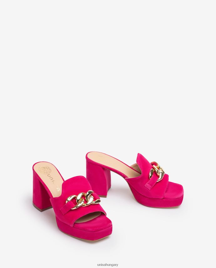 Unisa velúr szandál lánccal nők J4PJX0221 rózsaszín