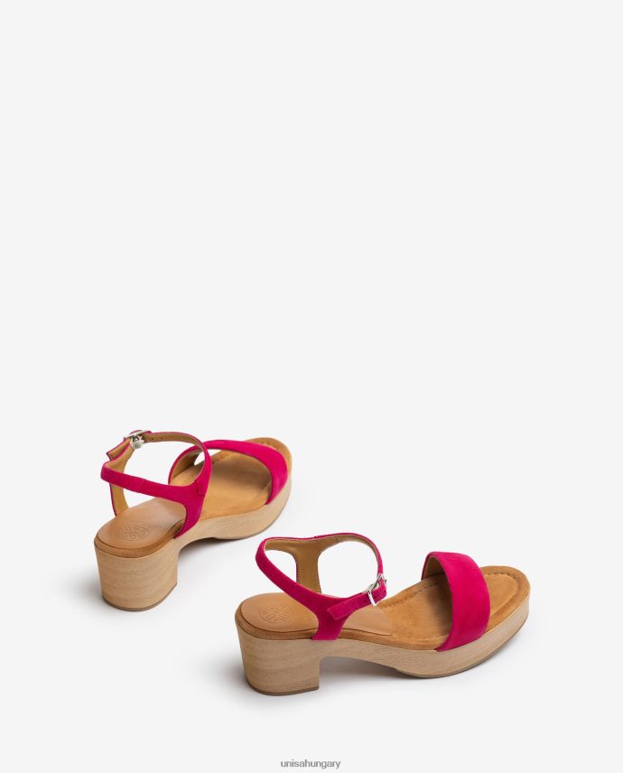 Unisa alacsony blokksarkú szandál nők J4PJX0130 rózsaszín