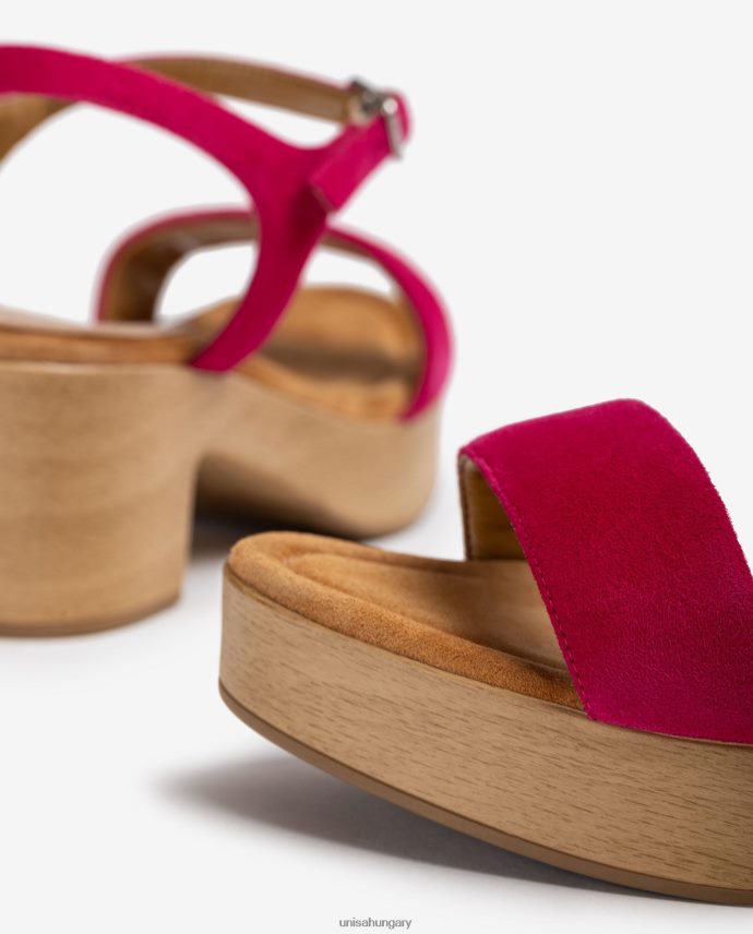 Unisa alacsony blokksarkú szandál nők J4PJX0130 rózsaszín