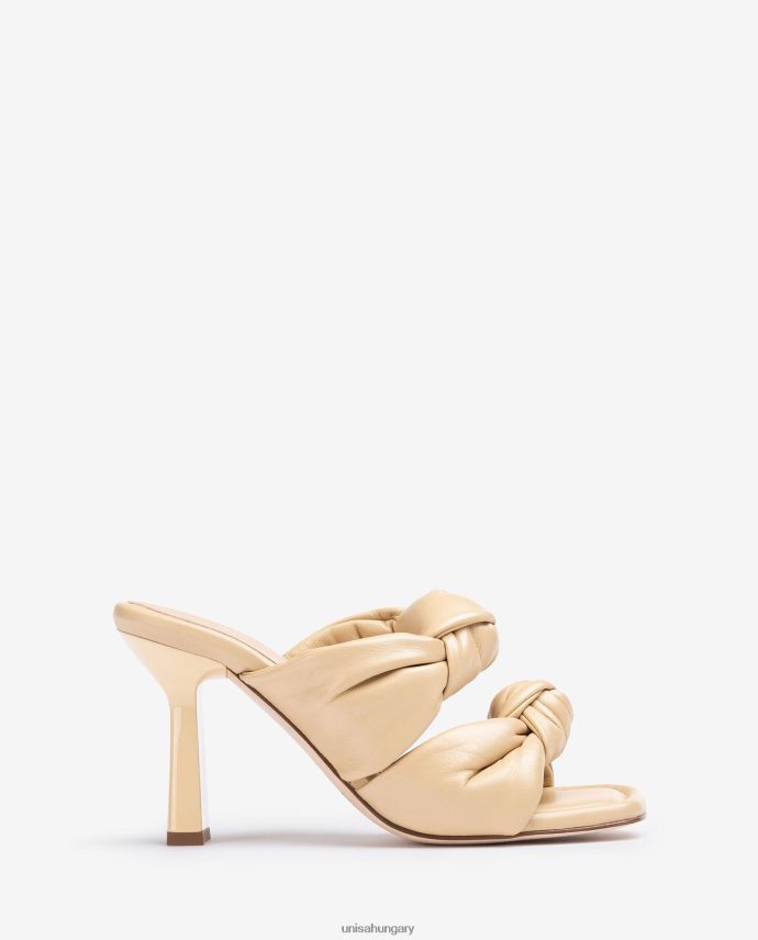 Unisa bőr szandál csomókkal nők J4PJX0302 bézs