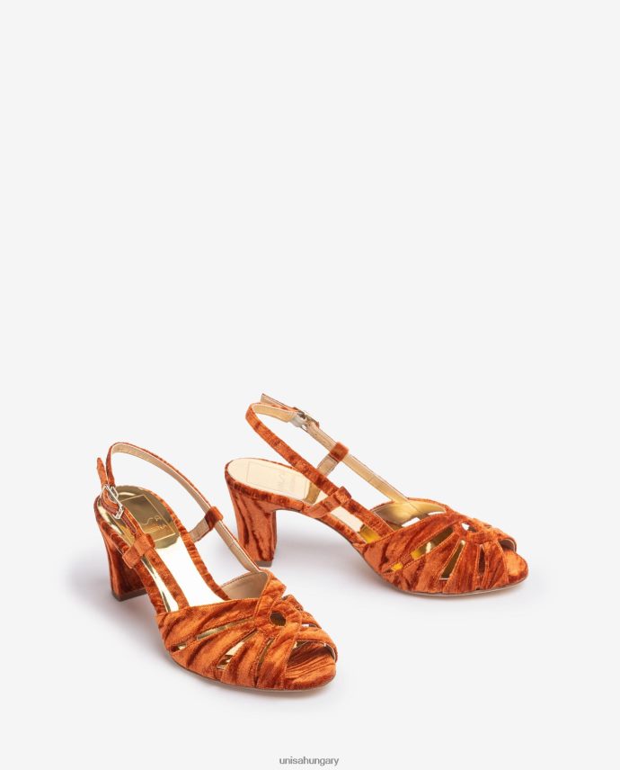 Unisa bársonyból készült szandál nők J4PJX01318 kecses