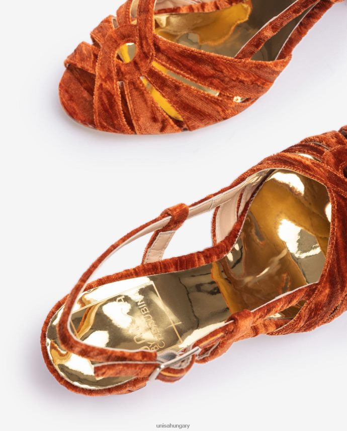 Unisa bársonyból készült szandál nők J4PJX01318 kecses