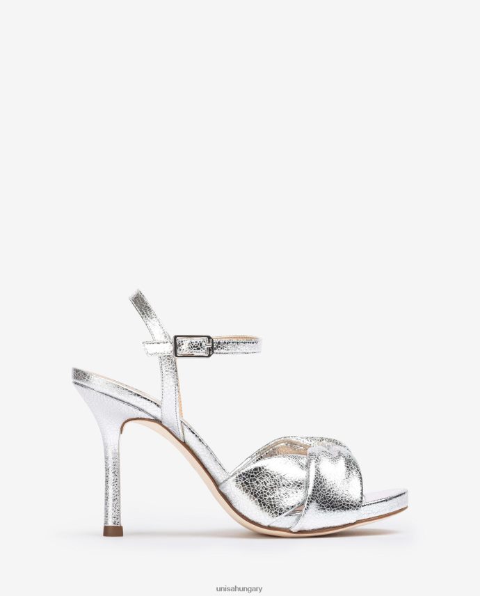 Unisa crossover vamp magas sarkú szandál nők J4PJX0288 ezüst