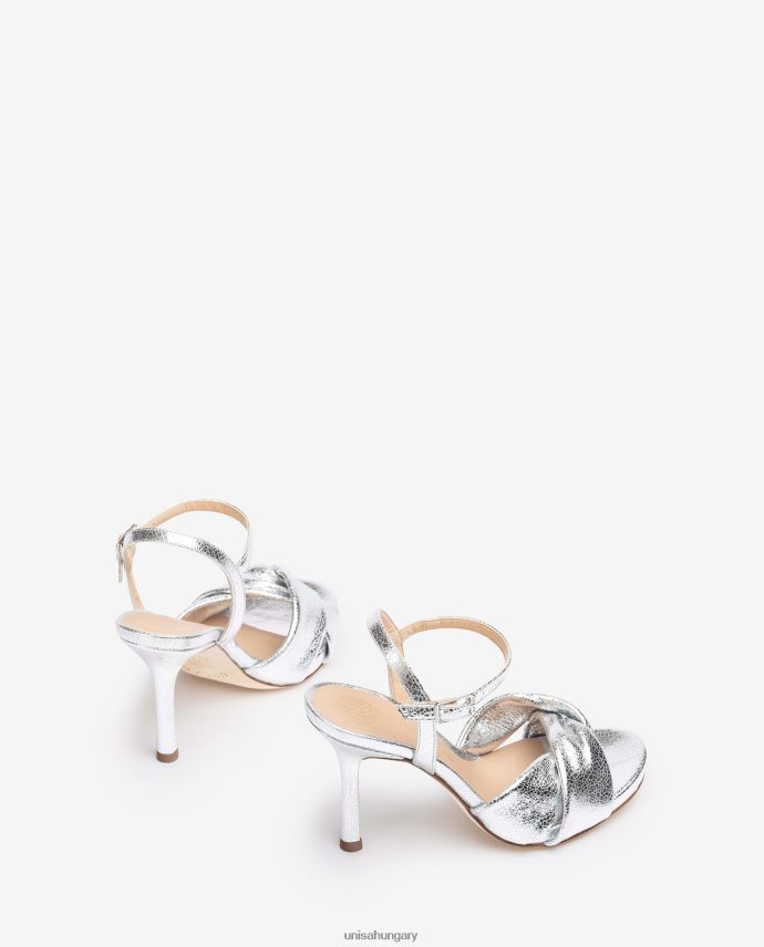 Unisa crossover vamp magas sarkú szandál nők J4PJX0288 ezüst