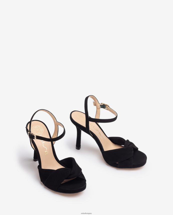 Unisa crossover vamp magas sarkú szandál nők J4PJX0289 fekete