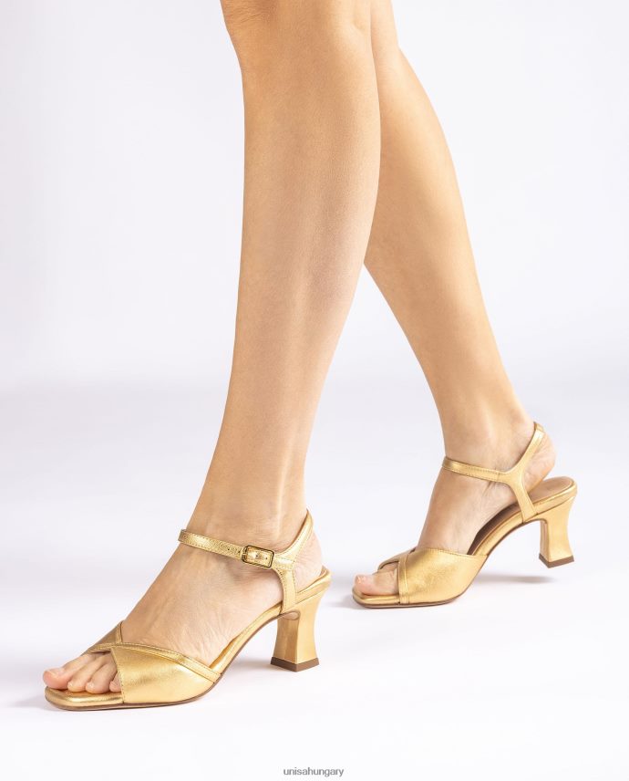 Unisa elegáns szandál kényelmes sarokkal nők J4PJX0183 Arany