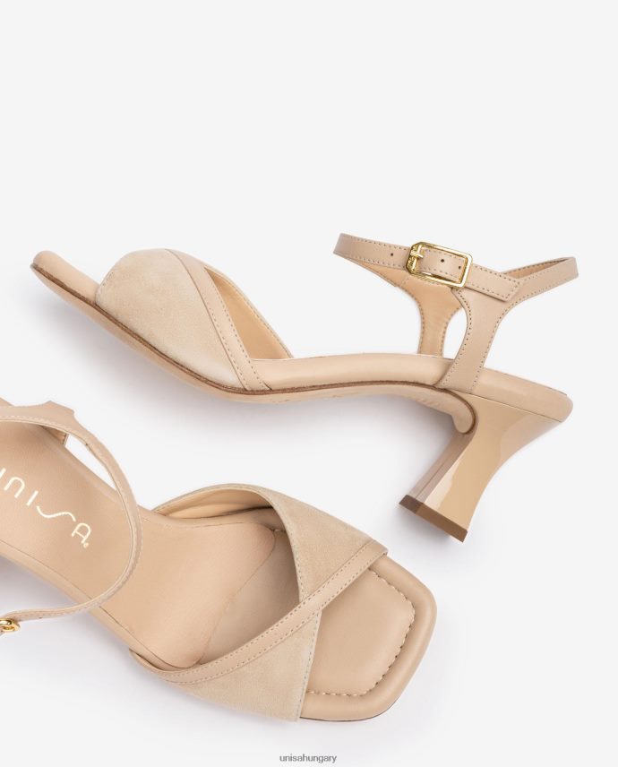 Unisa elegáns szandál kényelmes sarokkal nők J4PJX0186 bézs