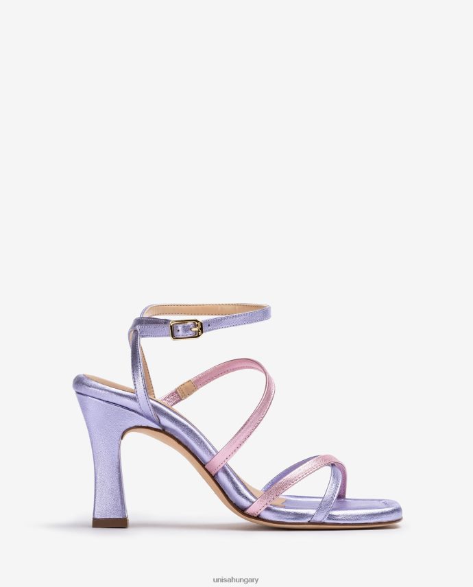 Unisa fém hatású bőr pántos szandál nők J4PJX0266 lila