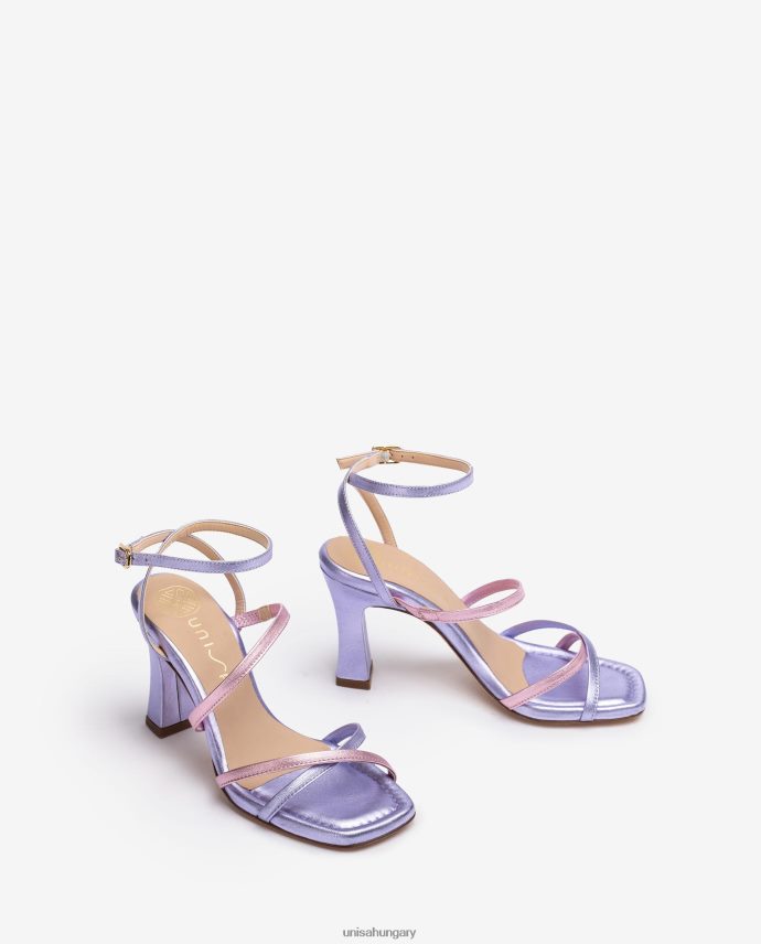 Unisa fém hatású bőr pántos szandál nők J4PJX0266 lila