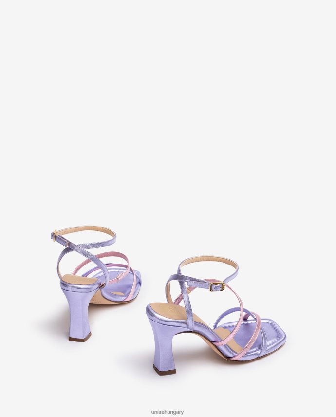 Unisa fém hatású bőr pántos szandál nők J4PJX0266 lila