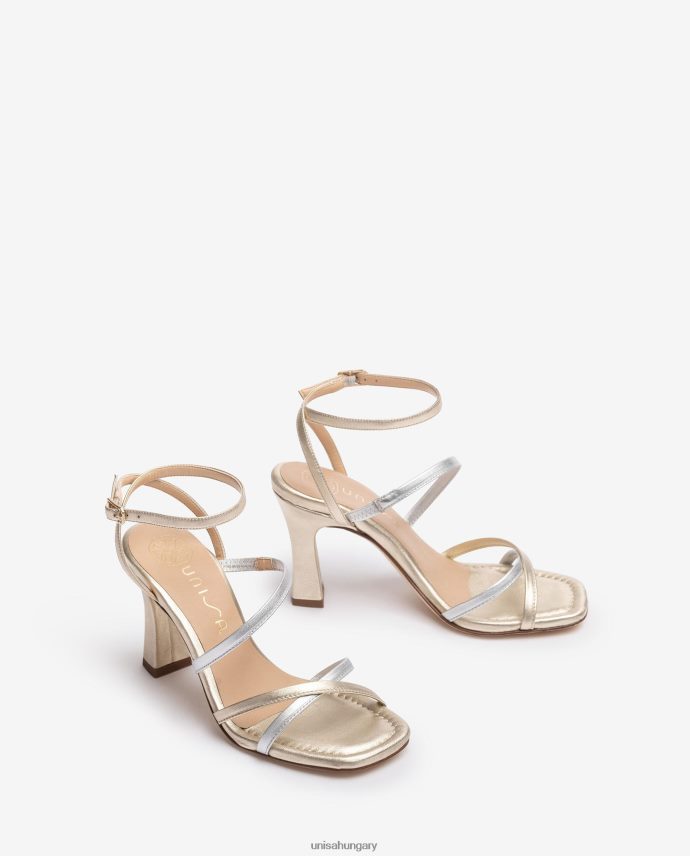 Unisa fém hatású bőr pántos szandál nők J4PJX0267 Arany