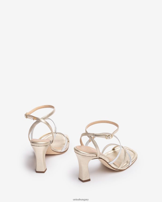 Unisa fém hatású bőr pántos szandál nők J4PJX0267 Arany