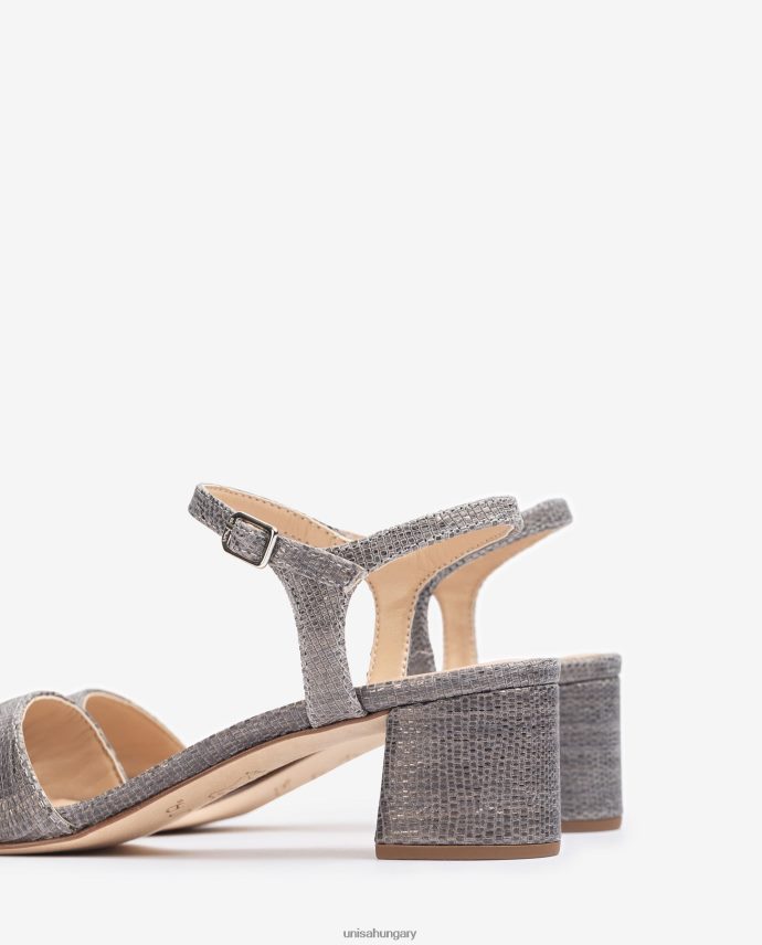 Unisa fém hatású velúr szandál széles sarokkal nők J4PJX0367 kecses
