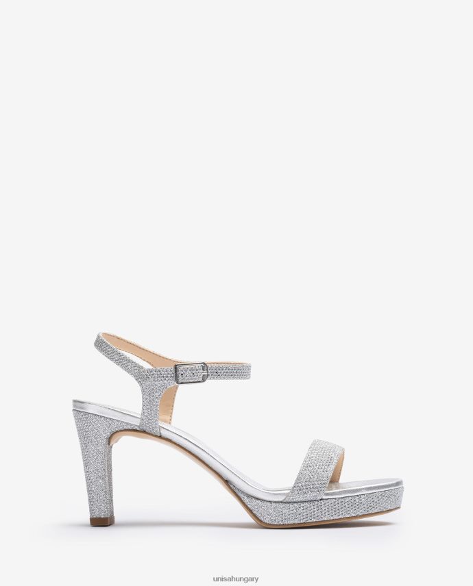 Unisa fényes szövet szandál nők J4PJX019 ezüst