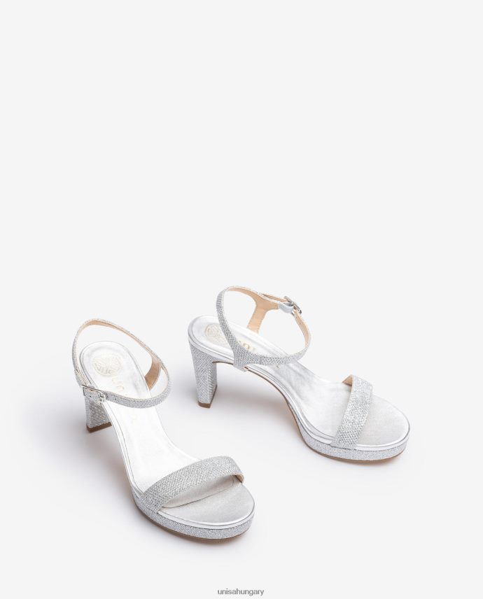 Unisa fényes szövet szandál nők J4PJX019 ezüst