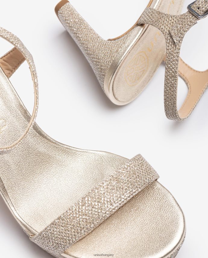 Unisa fényes szövet szandál nők J4PJX020 Arany